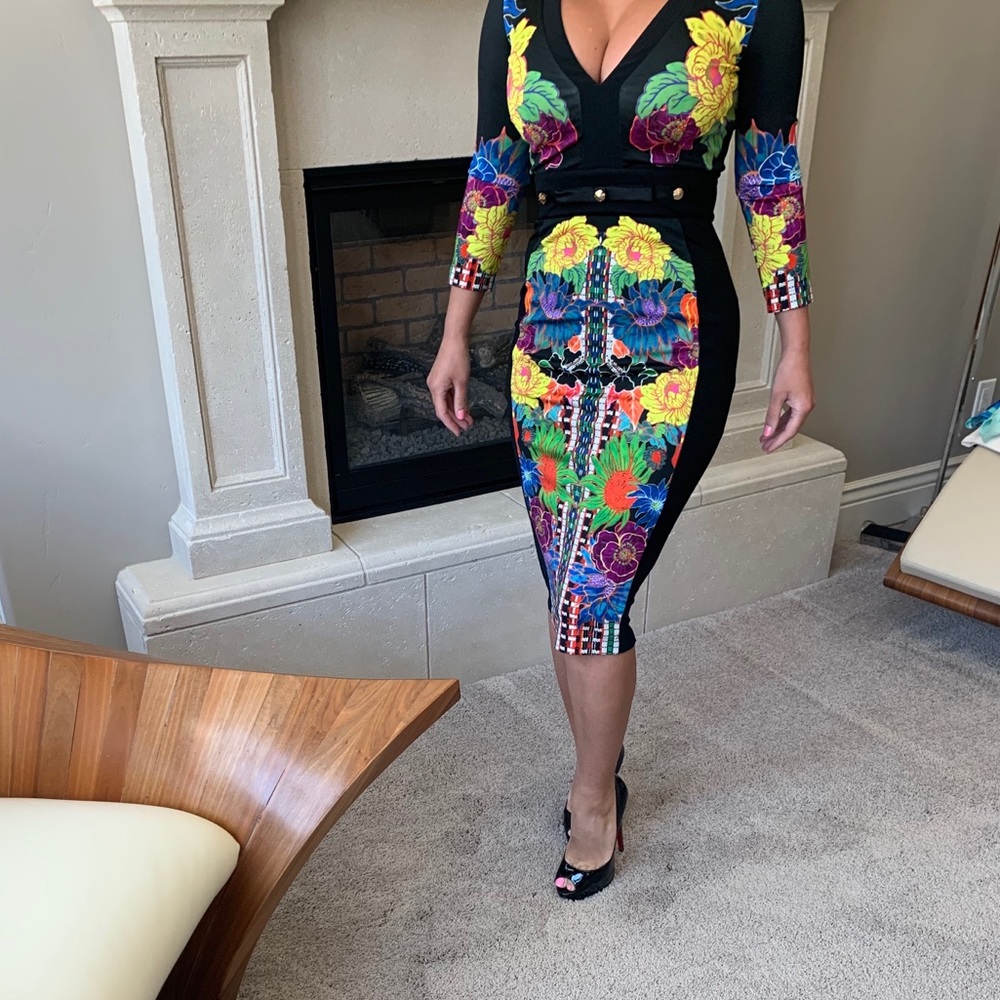 Just Cavalli by Roberto Cavalli floral dress sz 38